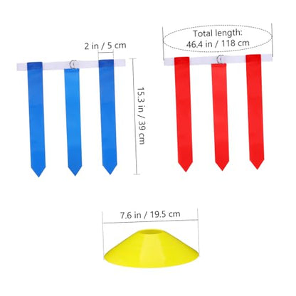 SUPVOX 16Pcs Flag Football Training Set with Adjustable Belts and Cones for Adults Includes Drawstring Bag for for Beginners and Practice
