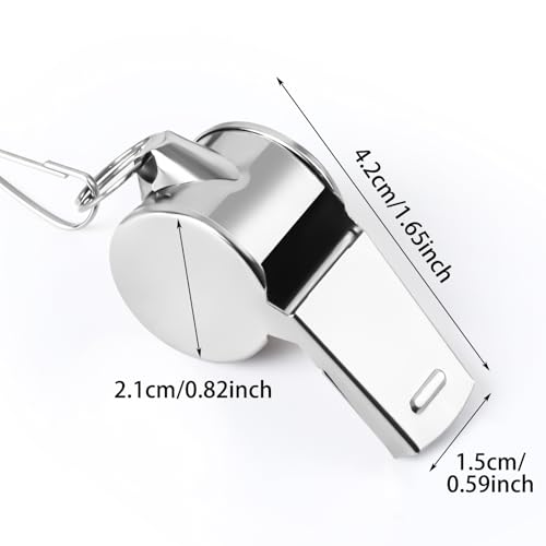 SANNIX 28 Pack Whistle, Coach Whistle with Lanyard Sports Whistles Loud Crisp Sound Whistle for Coaches Referees Training Gyms Emergency - color: Silver