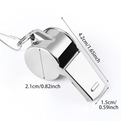 SANNIX 28 Pack Whistle, Coach Whistle with Lanyard Sports Whistles Loud Crisp Sound Whistle for Coaches Referees Training Gyms Emergency - color: Silver