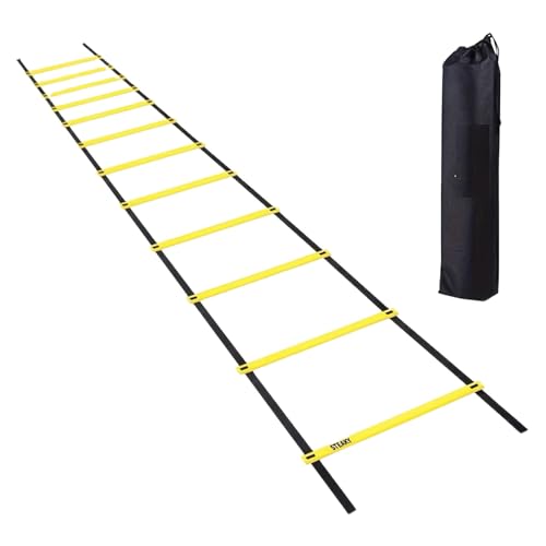 Agility Ladder with Carry Bag, Football Training Equipment & Speed Ladder for Soccer, Basketball – Agility Training Equipment for Footwork Drills