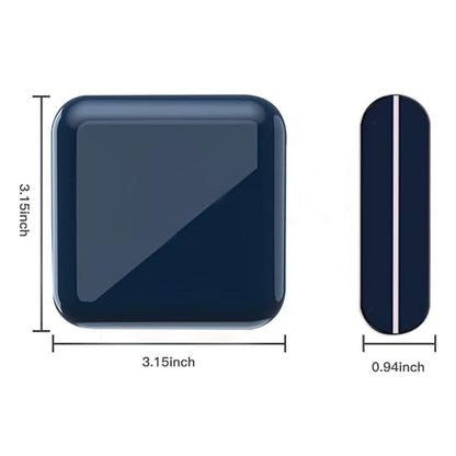 Retainer Case,Cute Mouthguard Case with Mirror,Slim Night Mouth Guard Case with Lid Hinge,Aligner Case,Inner Size 2.56, 2.36, 0.79inch, Blue - color: Blue