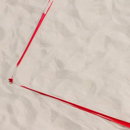 Beach Volleyball Boundary Lines Kit 8x16m with Stakes, Nylon Court Marking Tape for Outdoor Sand or Grass Courts, Red