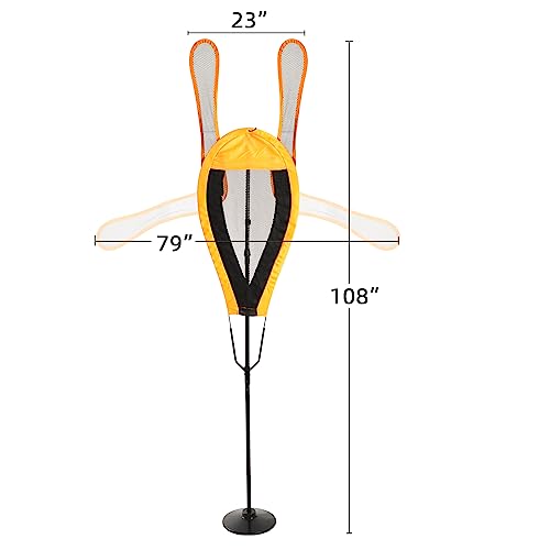 MR Dummy Defender, Height Adjustable Training Mannequin, Portable Defender Practice Dummy for Basketball, Volleyball, Soccer and Football - style: Flexible Hnads