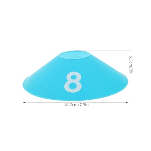 10pcs Numbered Spot Markers Discs for Soccer Training Flat Plastic Soccer Coaching Cones Set (1-10) for Football Basketball Drills and Sports Practice