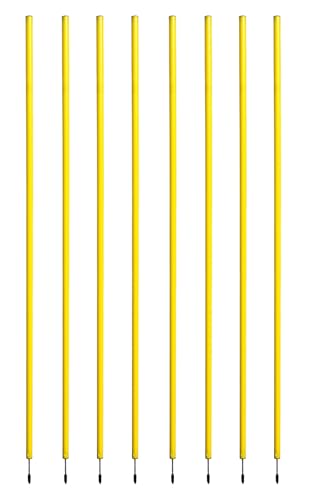 BlueDot Trading Soccer Agility Poles | Telescopic, Fixed & Collapsible Options (4, 6, 8 Piece Sets) Speed Training Poles for Agility Drills, Outdoor Games, Football & Sport Training Equipment - size: 6, style: Fixed