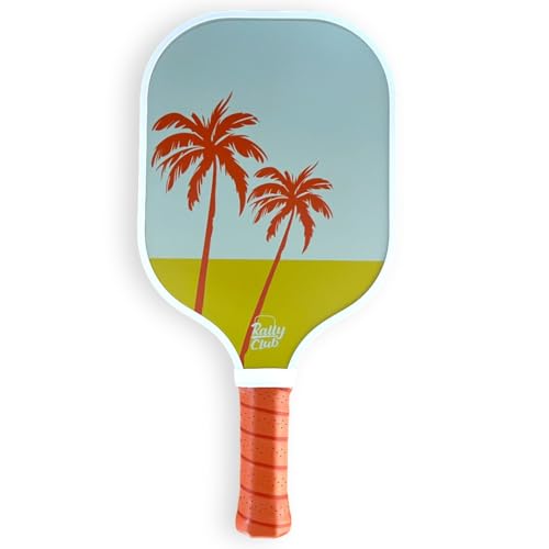 Rally Club Pickleball Paddles for Men Women | Carbon Fiber Polymer Honeycomb Composite Core | Lightweight Durable | Uniquely Designed Stylish for Singles Doubles - color: Key West