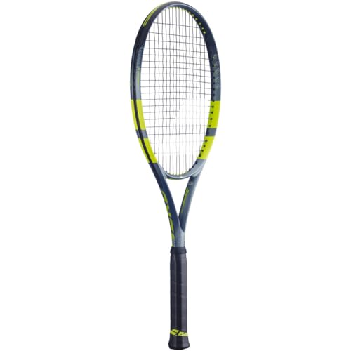Babolat Pure Aero Tennis Racquet – 9th Gen - Strung with 16g Babolat Syn Gut at Mid-Range Tension - size: 4 1/2" Grip, style: Black String
