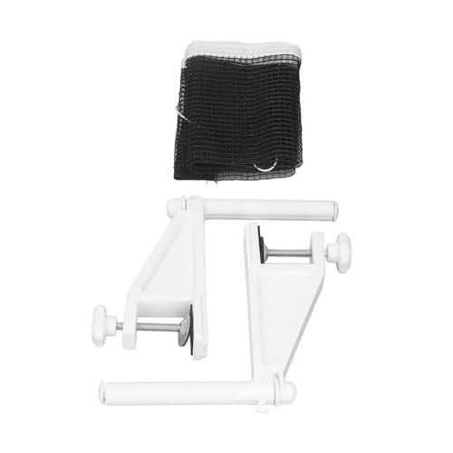 Table Tennis Net and Post Set - Strong Folding Adjustable Portable Mesh Net with Screw - On Clamp for Indoor and Outdoor Use