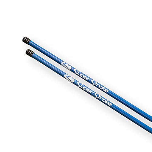 SuperStroke Golf Alignment Sticks 45" Fiberglass Rods, Full Swing Training Aid Kit, Help's with Posture Correction and Shot Accuracy (Set of 2) - color: Blue