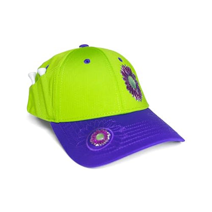 Ladies Adjustable Hats - Tee Holder with Tees & Bill Magnet with Ball Marker - 100% Custom Made - color: Jokers Wild Bonk, style: Offset