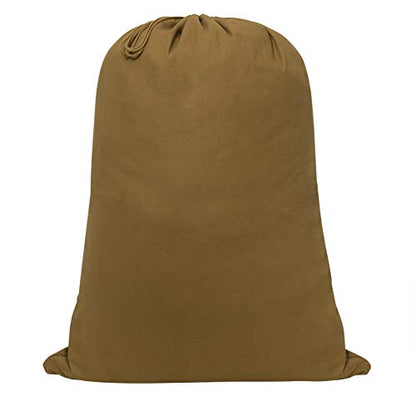 Rothco Canvas Barracks Bag – Rugged Multi-Functional Gym Travel Laundry Drawstring Sack - color: Coyote Brown, size: 30" x 40"