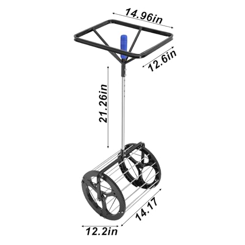 2-in-1 Tennis Ball Automatic Picker with Handle, Tennis Ball Hopper, Tennis Ball Collector, Tennis Field Equipment Auto Collector Picker Retractor 80 Tennis Balls
