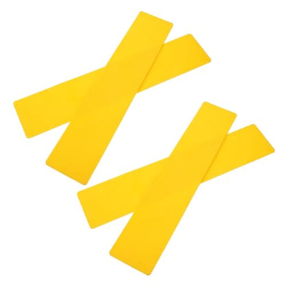 Toyvian 4Pcs Sports Exercise Markers Durable TPE Line Training Signs for Tennis Soccer Basketball Non Slip Court Markers for Drills and Training Sessions