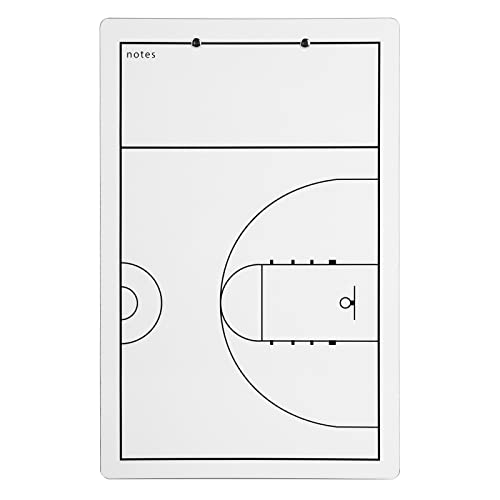Dry Erase Basketball Clipboard for Coaches Double Sided Board, Sports Coaching (Large 14.5 x 9.5)