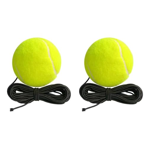 Tennis Trainer Rebound Ball Set with Weighted Base, Tangle-Free Design, Anti-Slip, Portable, for Solo Practice on Any Surface - color: Only 2 Balls