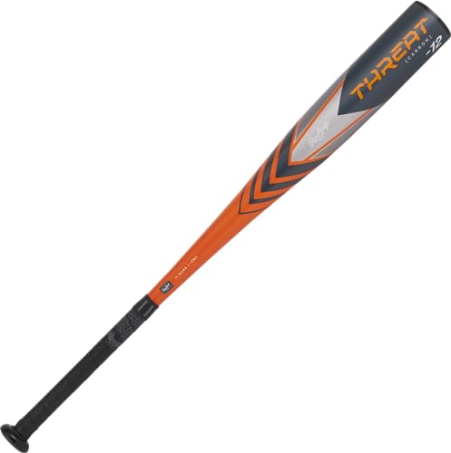 Rawlings | Threat Baseball Bat | USA | -12 Drop | 2 5/8" Barrel | 1 Pc. Composite - color: Orange / Grey, size: 31"