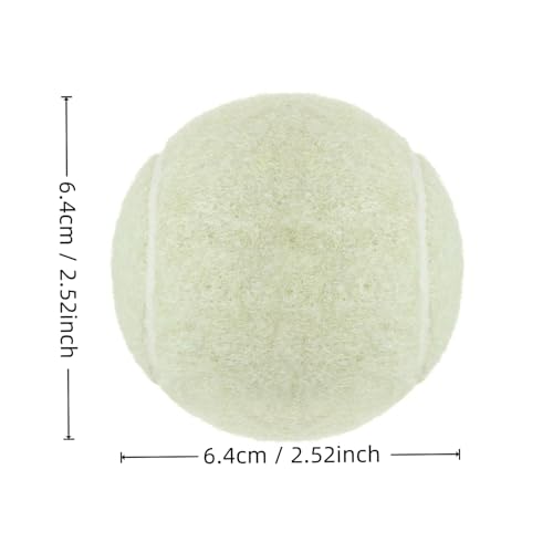 6 PCS Training Tennis Balls, High Elasticity Practice Tennis for Beginner, Exercise Playing Balls Felt Training Toys for Pet Dog (Beige)