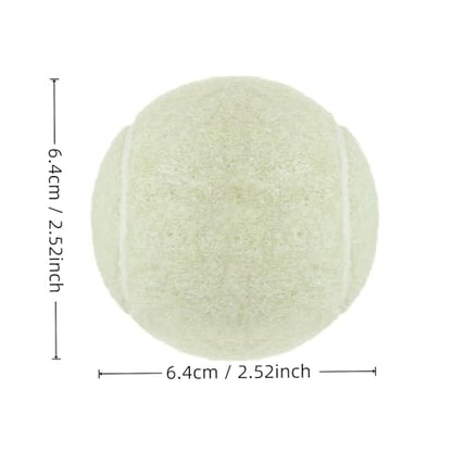 6 PCS Training Tennis Balls, High Elasticity Practice Tennis for Beginner, Exercise Playing Balls Felt Training Toys for Pet Dog (Beige)