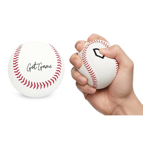 Hand-Stitched Realistic Soft Practice Baseball - Safe Indoor/Outdoor Training Ball for Kids, Youth & Adults - Foam-Like for Throwing, Catching, Batting, Fielding & Hitting - Perfect Baseball Gift