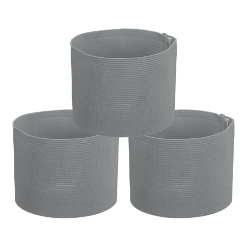 PATIKIL Soccer Captain Armband, Captain Arm Bands for Soccer Elastic Captain Arm Band Sports Captain Armbands - color: Dark Grey