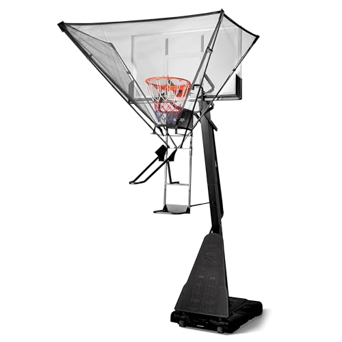 GAILEX Basketball Return System, Automatic Ball Return Net, 180° Rotating Chute, Quick Fold & Fast Storage, Roll & Go Design,Portable Basketball Training Equipment