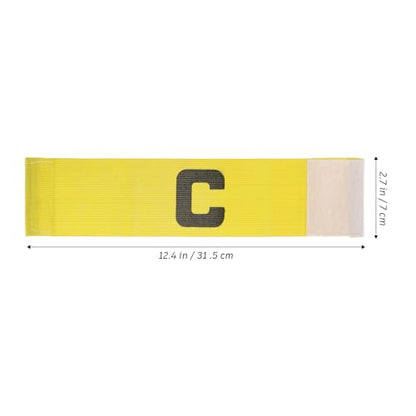 NOLITOY Soccer Captain Armband Football Bands for Adult Youth, Adjustable Soccer Rugby Basketball Player Bands 5. 31 Inch - color: Yellow