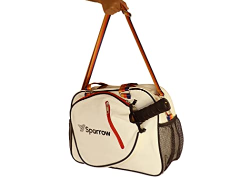 Pickleball Bag - Sports Bag For Gear, Gym Essentials - Adjustable Strap, Mesh Pockets, Pickleball Paddle Compartment With Cover - Stylish Retro Look - 20x8x12" - color: Three Stripes