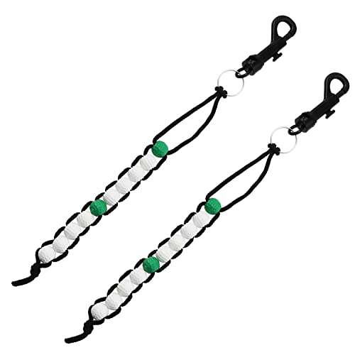 ZYAMY 2pcs Golf Stroke Score Counter with Key Chain Plastic Golf Ball Beads Putt Counter Training Accessories