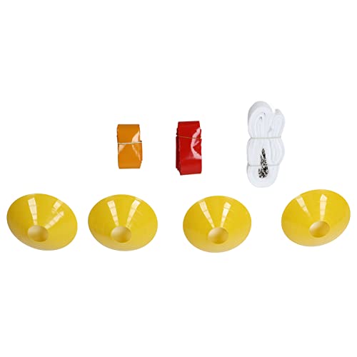 Flag Football Set 10 Player Football Belts Flags Kit With 30 Flags 4 Cones For Kids Teens And Beginners Safe Non Collision Sport Game PVC Ribbon Material White Belts (Red and Yellow)