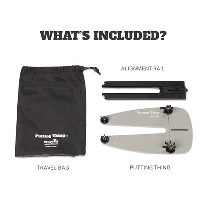 WHYGOLF Putting System & Putting Thing – Golf Training Aid for Stroke, Accuracy & Green Reading – Adjustable Putting Gates for Home & Green Practice – Putter Teaching Tool for Better Control - style: Putting Thing