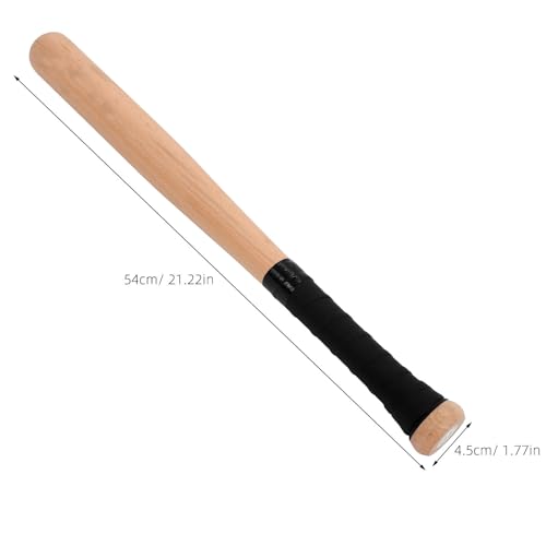 POPETPOP Solid Wooden Baseball Bat 21.25 Inch Handheld Training Bat for Youth and Adult Baseball Practice Durable One-Piece Design