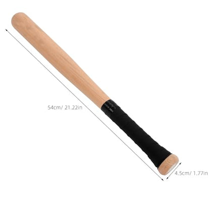 POPETPOP Solid Wooden Baseball Bat 21.25 Inch Handheld Training Bat for Youth and Adult Baseball Practice Durable One-Piece Design