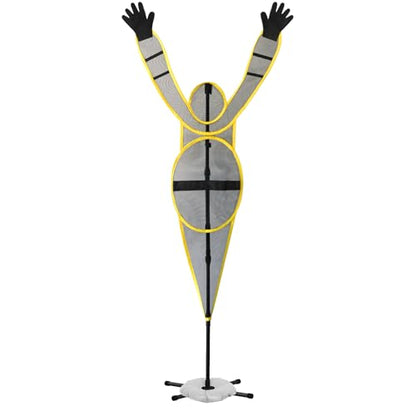 Water Bag Base Basketball Training Dummy - Fixed Arm Defensive Mannequin, Height-Adjustable & Portable for Shooting/Dribbling | for Teams, Coaches, Individuals (Yellow)