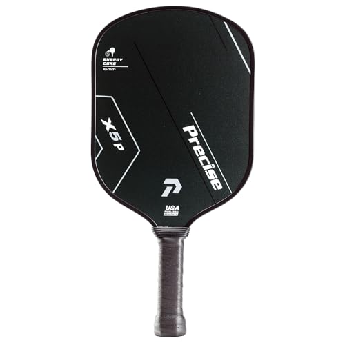 Precise Carbon Fibre Pickleball Paddle – USAPA Approved – Honeycomb Core – Smooth or Textured Surface Options – Comfort Grip – Indoor & Outdoor Racket - color: Silver, size: Smooth (Power & Speed)