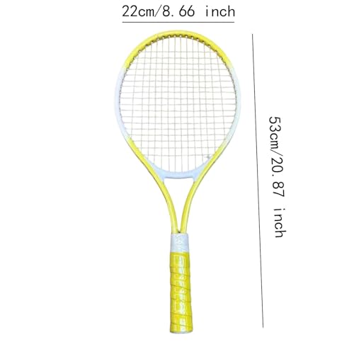 Tennis Racket, Tennis Equipment, Shockproof, Comfortable, Nylon Strings, Tennis Racket for Outdoor Leisure Game, Yellow