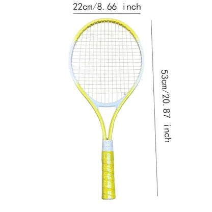 Tennis Racket, Tennis Equipment, Shockproof, Comfortable, Nylon Strings, Tennis Racket for Outdoor Leisure Game, Yellow