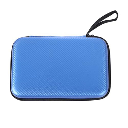 Pingpong Paddles Case Hard Shell Table Tennis Paddle Storage Bag Easy to Carry Great Lovers Pingpong Hard Case Bag for Training and Travel - color: Blue