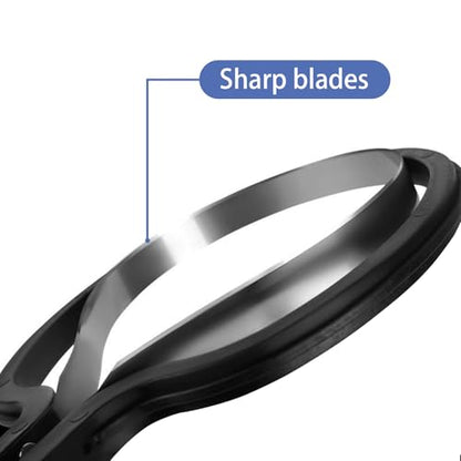 Table Tennis Rubber Cutter Kit - Adjustable Arc Bow Knife Design Fits All Racket Curves.4-Piece Set.Cutting Knife - Roller - Gloves - Table Tennis Bat Replacement Rubbers Sheet.