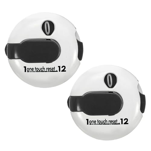 PATIKIL Golf Score Counter, Mini Golf Shot Stroke Attachment Counter Clicker Clip for Golfers Glove Bag - color: Black White