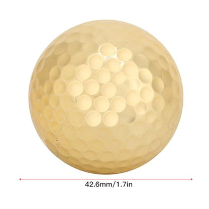 4Pcs Portable Double Layer Gold Plating Golf Ball Accessory Golden for Long Distance High Visibility Practice Training