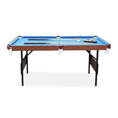 RACK Crux 55-inch Folding Billiard/Pool Table – Portable, Space-Saving Foldable Design - style: Blue 3-in-1 Multi Game