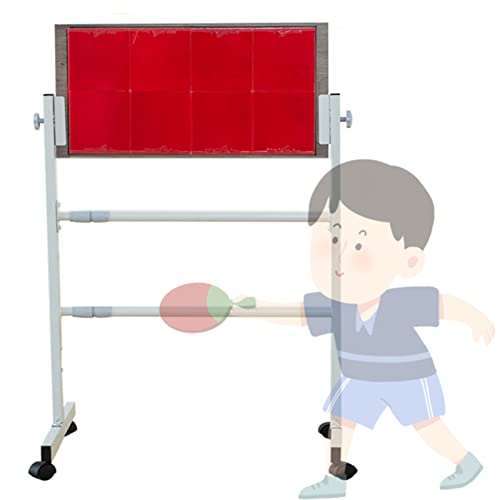 Freestanding Table Tennis Balls Rebound Baffle, Single Training Ping-Pong Return Board for Boys Girls, Indoor Outdoor Ping-Pong Court (Color : Red Rubber) - color: Red Rubber