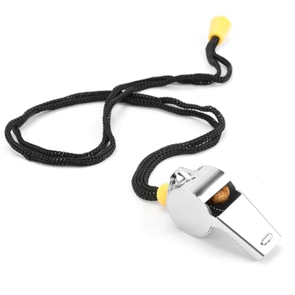 Bsofing Whistle 24 Packs Referee Whistle for Teachers Coaches Whistles with Lanyard Stainless Steel Whistles Loud Crisp Sound, Great for Coaches Referees and Officials - style: 24 Pcs