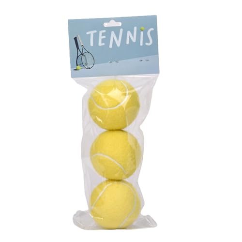 Tennis Balls 3 Pack with Standard Elasticity, Daily Training and Practice Tennis Balls, Pink, Green, Yellow - color: Yellow