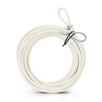 Aoneky 47ft 1/4 Inch Stainless Steel Tennis Net Cable, 800lb Break Strength Headline Wire with Vinyl Coating, Replacement Top Cable for Standard 42ft Doubles Tennis Nets