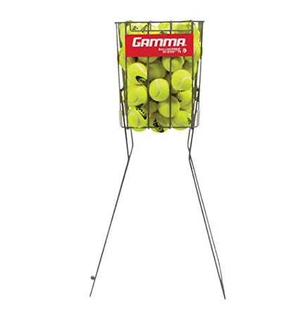 GAMMA Sports Tennis Ball Hopper Hi-Rise 75 with 20 Pack Pressureless Tennis Balls and Mesh Bag