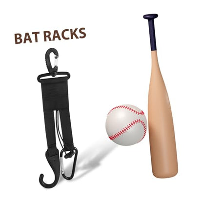 Toddmomy Baseball Gear Organizer with Water Bottle Holder and Fence Bag and Hanger for Outdoor Sports Equipment for Camping and Practice