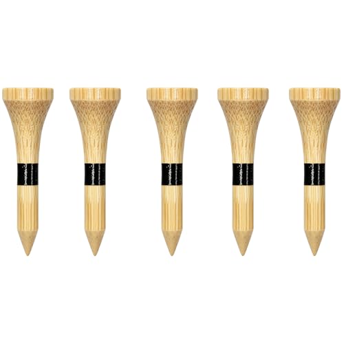 Wooden Golf Tees 3-1/4", 2-3/4", 2-1/8", 1-1/2" Available, 100 Count (Natural Color, White, Black, Blue, Red, Green, Yellow, Pink, Orange) - color: Natural Color, size: 1 1/2 Inch