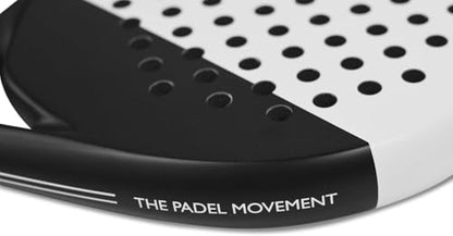 LAPAT Padel Racket with Cover Bag - Carbon Surface with EVA Memory Foam- Paddle Tennis Racquets Lightweight - POP Tennis - color: White Seoul