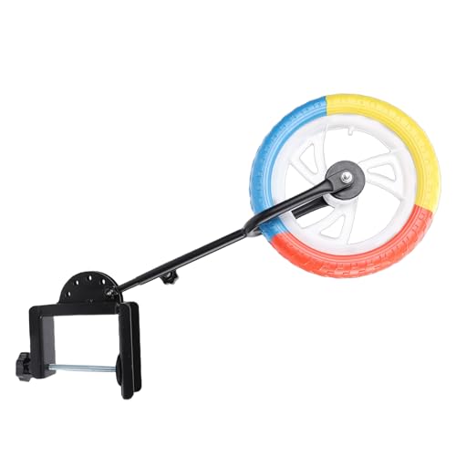 Table Tennis Solo Practice Trainer, Iron Table Tennis Stroke Trainer Wheel with Adjustable Arm & Angle, Fits Most Tables for Spin & Coordination Drills